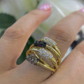 14K Yellow Gold Multi-Color Diamond Ring – 1.07CT Total Diamonds | DCR11526-22