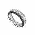 18K White Gold Black & White Diamond Band Ring – 2.92CT WB0192 LTJ
