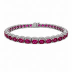 18Kt White Gold Bracelet 9.30ct Natural Rubies with 1.01ct Natural Diamonds. RDB009 GEZJ