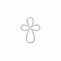 18K White Gold Diamond Cross Pendant – 0.50 CT Diamonds AAJ
