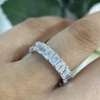 Platinum Emerald Cut Diamond Eternity Band – 7.58CT F/VS2 | WB681