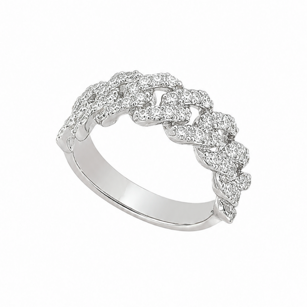 14K White Gold Diamond Band Ring – 1.15CT WB058 IJGJ