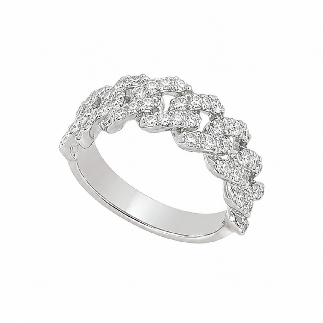 14K White Gold Diamond Band Ring – 1.15CT WB058 IJGJ