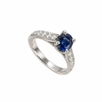 14K White Gold Diamond & Sapphire Ring – 1.59CT SDR091 LNJ