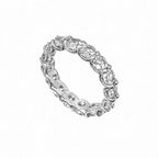 14K White Gold 3.50CT Round Diamond Eternity Band Ring WB292 GIJJ