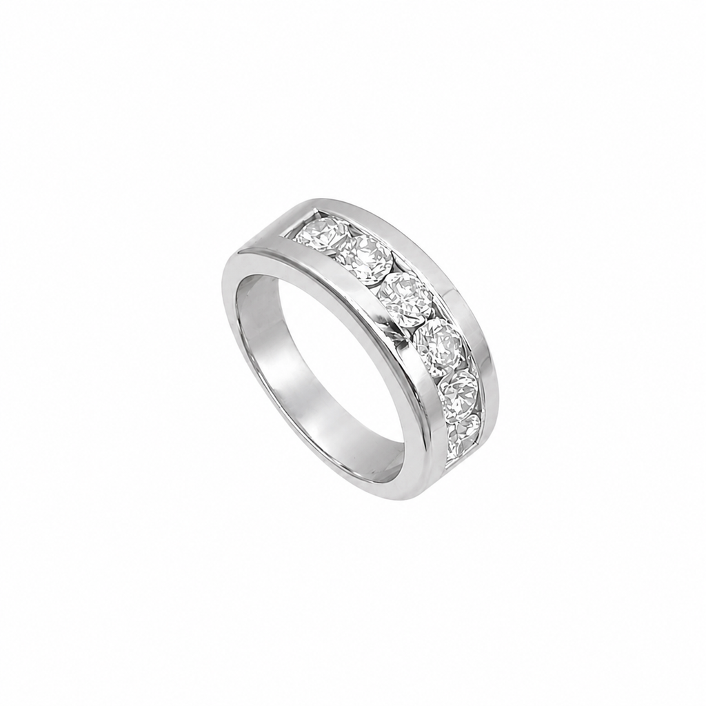 14K White Gold Men’s Wedding Band Diamond Ring – 1.93CT WB0123 GTJJ