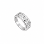 14K White Gold Men’s Wedding Band Diamond Ring – 1.93CT WB0123 GTJJ