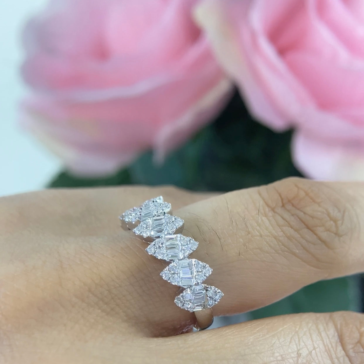 14K White Gold Diamond Ring – 0.82CT | PJR5461WG