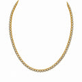 14K Yellow Gold Diamond Bezel Set Tennis Necklace – 9.28 CT