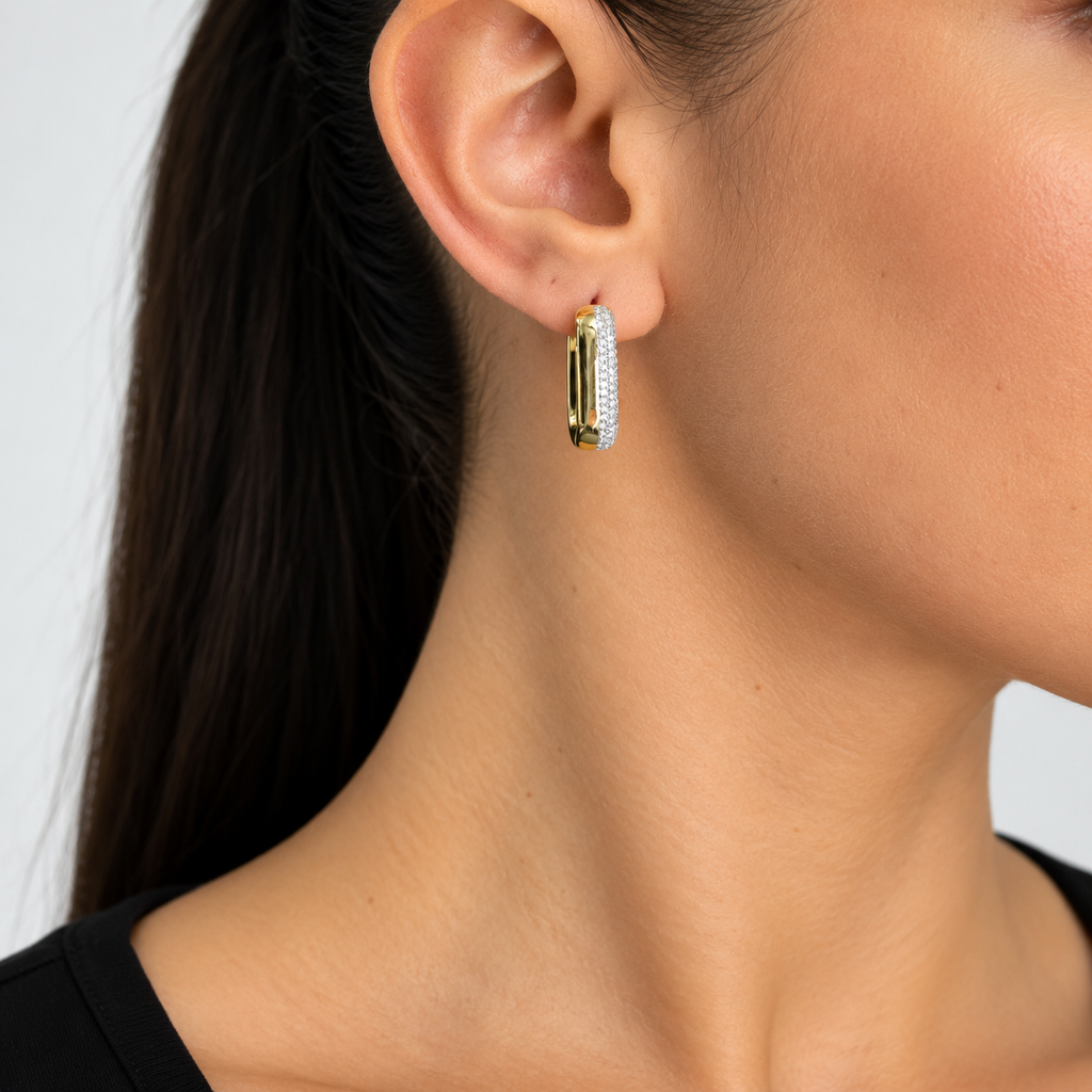 14K Yellow Gold Diamond Earrings – 0.78 CT