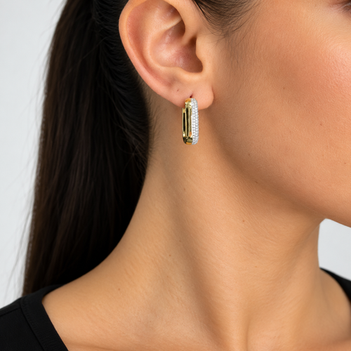 14K Yellow Gold Diamond Earrings – 0.78 CT