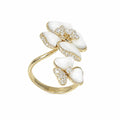14K Yellow Gold Mother of Pearl & Diamond Ring – 0.64CT G/VS2 PJR64417KW001 IGST
