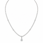 14K White Gold 2.90 CT Diamond Necklace - 16.5” DN104 ATJJ