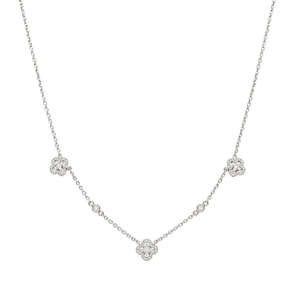 14K White Gold 0.46 CT Diamond Necklace – 15”, 16” & 17” Adjustable DC-N14485-1