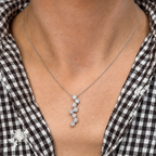 14K White Gold Diamond Necklace – 1.28 CT Diamonds IIJJ