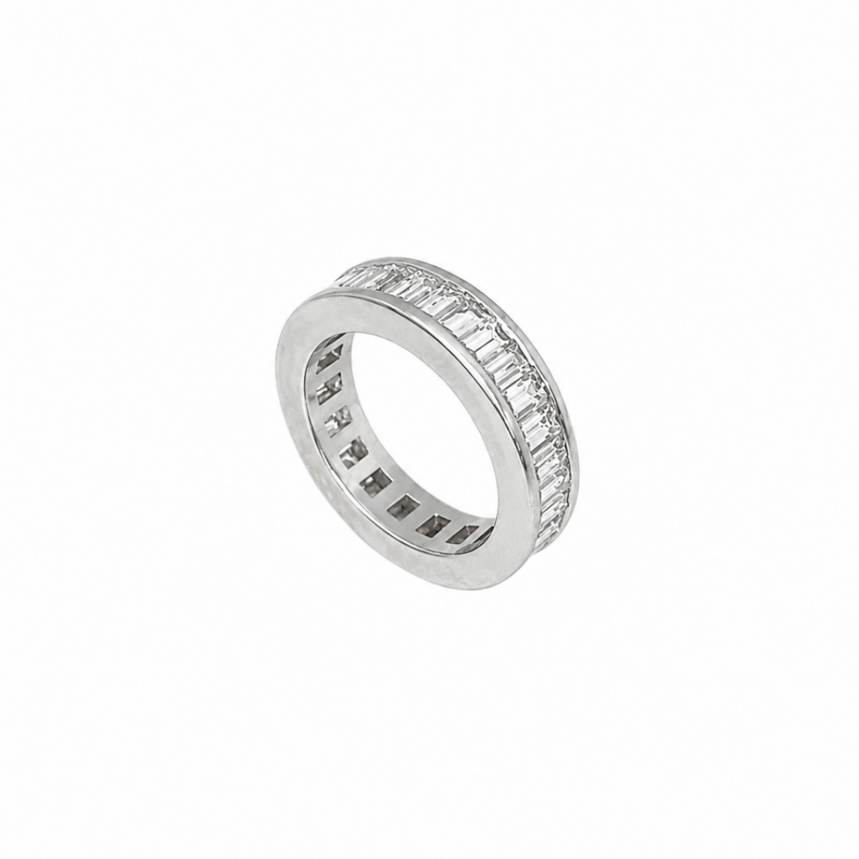 Platinum Baguette Diamond Eternity Band Ring – 2.10CT WB243 NJJJ