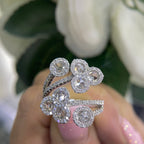 18K White Gold Diamond Ring – 2.03CT Total Diamonds | DR040