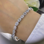 14K White Gold Diamond Bracelet with 4.75CT Baguette and Round Diamonds DB082 GESJ