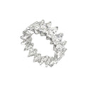6.50ct Marquise Diamond Eternity Band Platinum Ring WB256 TTJJ