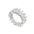 6.50ct Marquise Diamond Eternity Band Platinum Ring WB256 TTJJ