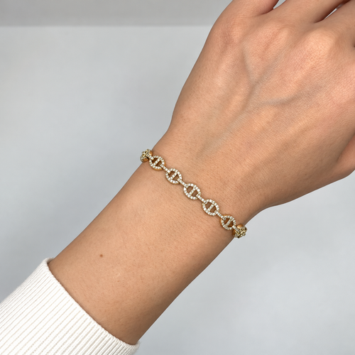 14K Yellow Gold 2.51 Ct Diamond Bracelet