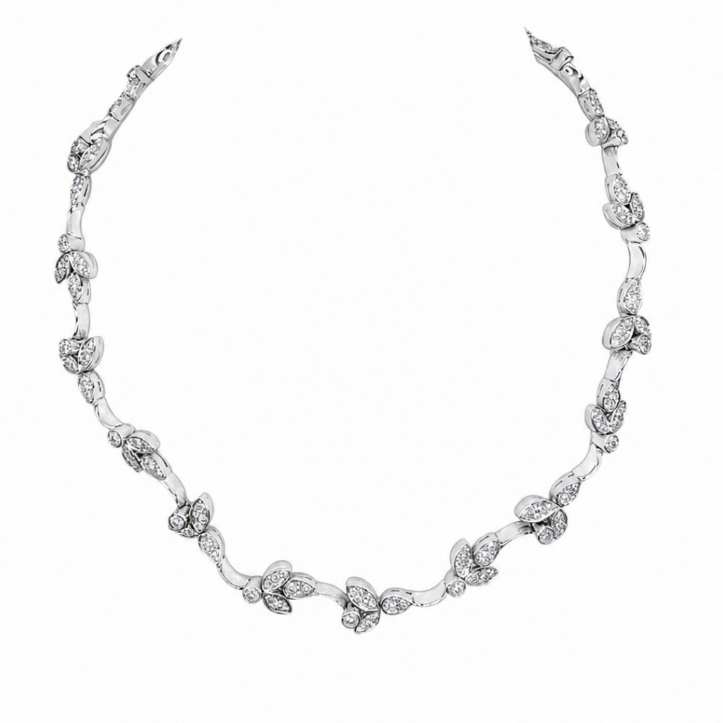 18K White Gold Diamond Necklace – 8.30ct Diamonds DN0047 TLJJ