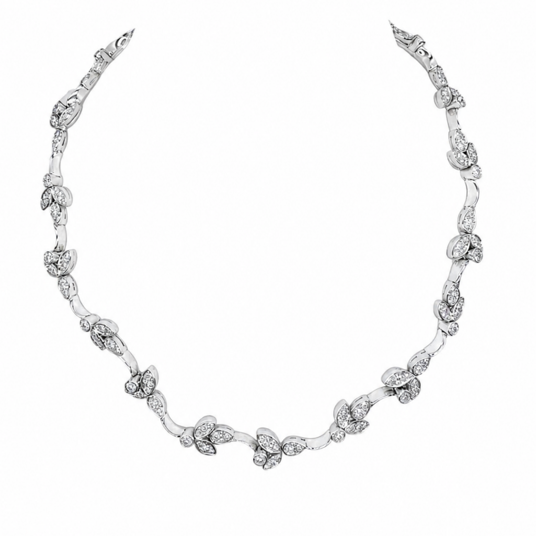 18K White Gold Diamond Necklace – 8.30ct Diamonds DN0047 TLJJ