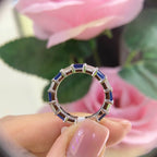 18K White Gold Sapphire & Diamond Ring – 1.98CT Sapphires AR16303BS GSAJ