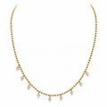 14K Yellow Gold 0.99 CT Diamond Necklace – Adjustable 16–18” KVN00076AYG