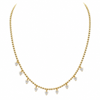 14K Yellow Gold 0.99 CT Diamond Necklace – Adjustable 16–18” KVN00076AYG