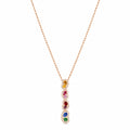 Rose Gold Sapphire & Diamond Pendant Necklace – 1.55 CT Sapphire SDP05 LJJ