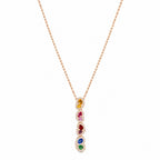 Rose Gold Sapphire & Diamond Pendant Necklace – 1.55 CT Sapphire SDP05 LJJ