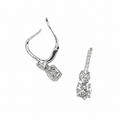 14K White Gold Lab Grown Diamond Drop Earrings 1.99ct