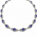 14K White Gold Tanzanite & Diamond Necklace – 15.50ct Tanzanite, 7.00ct Diamonds CDN005 ZTJJ