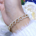 14K Yellow Gold Diamond Bracelet with 4.89CT Round Cut Diamonds PJBR3946-019