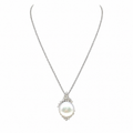 14K White Gold Mother-of-Pearl & Diamond Pendant Necklace — 0.53 CTW Diamonds, 17.40 CTW Mother of Pearl ITJJ