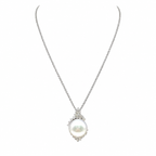 14K White Gold Mother-of-Pearl & Diamond Pendant Necklace — 0.53 CTW Diamonds, 17.40 CTW Mother of Pearl ITJJ