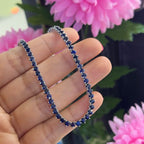 18K White Gold Sapphire Necklace with 10.29ct Round Natural Sapphires SDN002 GIZJ