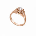 14K Rose Gold 0.70CT Round Diamond Ring RDER070 TJJ
