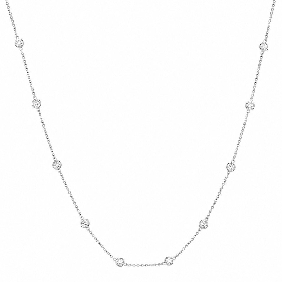 14K White Gold 1.52 CT Diamond By The Yard – 18” DN064 IAJJ