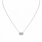 14K White Gold 0.34CT Diamond Pendant Necklace – Adjustable 16–18 Inch Chain PJNP4113