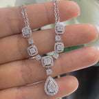 14K White Gold 1.61ct Diamonds Necklace NK112595-002 , ISSJ