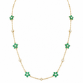 14K Yellow Gold 1.00 CT Emerald & 0.52 CT Diamond Necklace – 16”, 17” & 18” EMDN024 ENJ