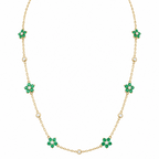 14K Yellow Gold 1.00 CT Emerald & 0.52 CT Diamond Necklace – 16”, 17” & 18” EMDN024 ENJ