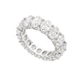 14K White Gold Oval Diamond Eternity Band Ring – 7.95CT WB180 IN,JJJ