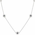 14K White Gold Sapphire & Diamond Necklace – 1.55 CT Sapphire, 1.01 CT Diamond SDN023 IAJJ