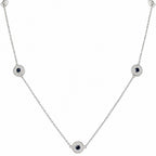 14K White Gold Sapphire & Diamond Necklace – 1.55 CT Sapphire, 1.01 CT Diamond SDN023 IAJJ