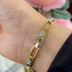 14K Yellow and White Gold Diamond Bracelet with 0.50CT Natural Diamonds