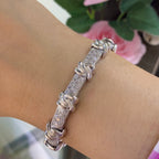 14K White Gold Bracelet with 4.00ct Natural Diamonds . DB026 GEJJ