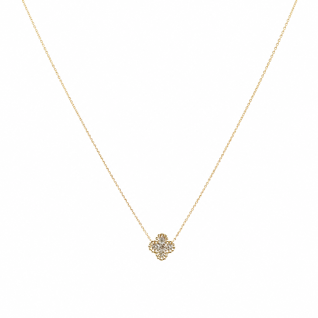 14K Yellow Gold Diamond Pendant Necklace – 0.55 CT Natural Diamonds PJNP5659A-004